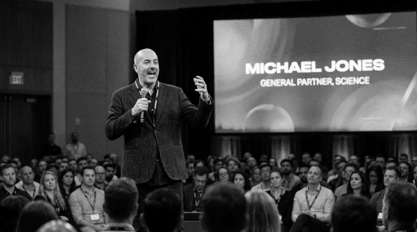 Michael Jones on stage