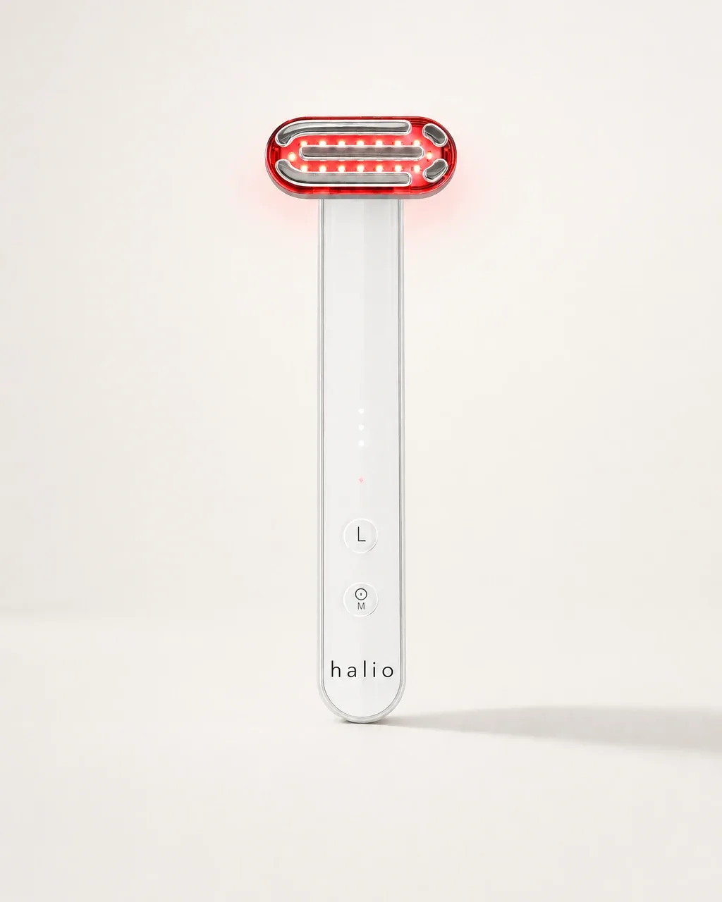 Halio Red Light Therapy Device, question cause solution arrows packshot