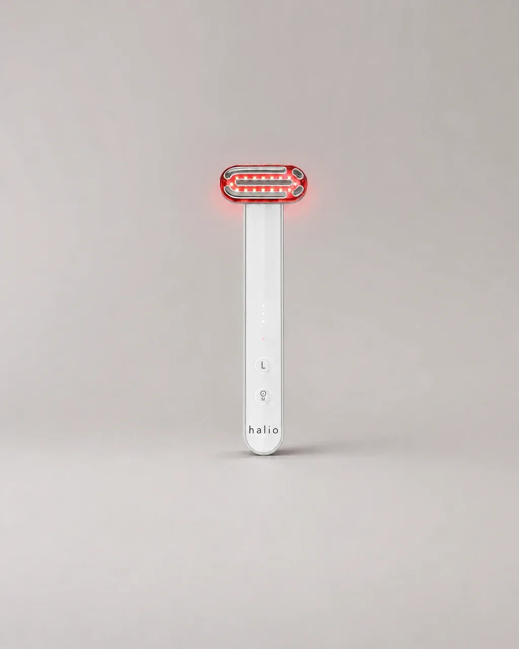 Halio Red Light Therapy Device, pastel gradient three line centred headline floa